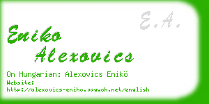 eniko alexovics business card